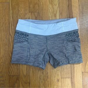 Lululemon Athletica Black and Gray Patterned Shorts